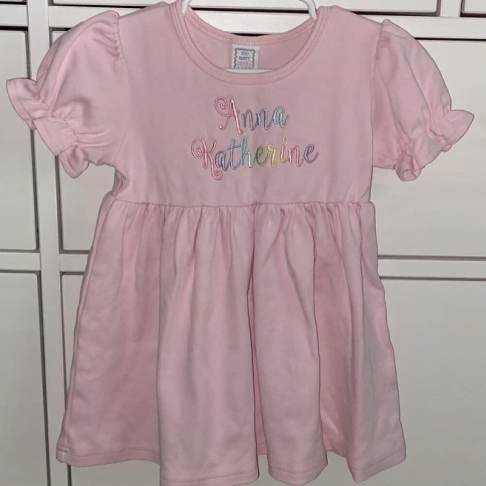 Sew Sweet Blanks Custom Embroidered top Anna Katherine 3T